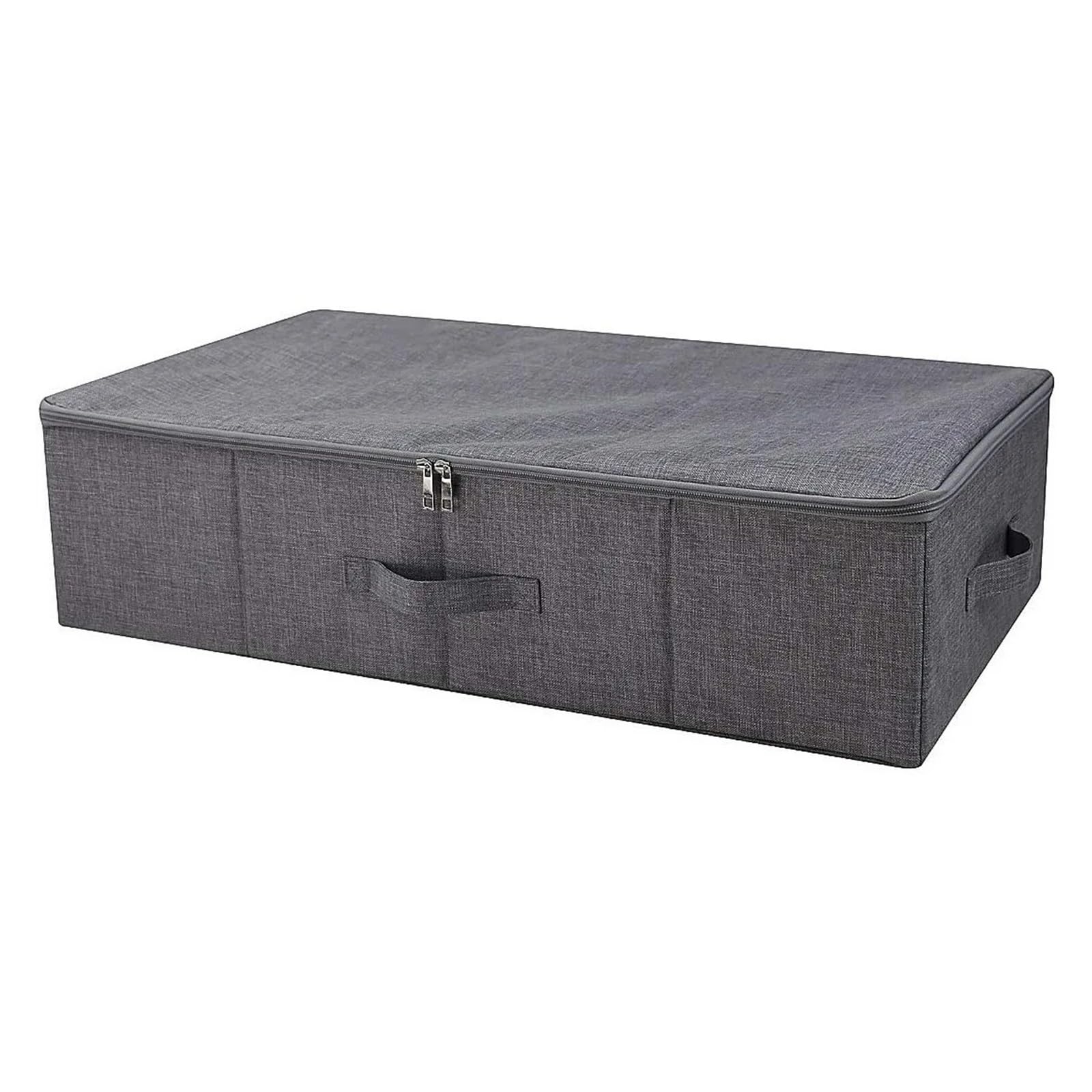 RRYPBOVG Foldable Blanket Storage Bags Under Bed Storage Container Closet Organizer With 3 Handles Sturdy Foldable Clothes Storage Bin Thick Fabric Blanket Storage Bag(Dark grey)