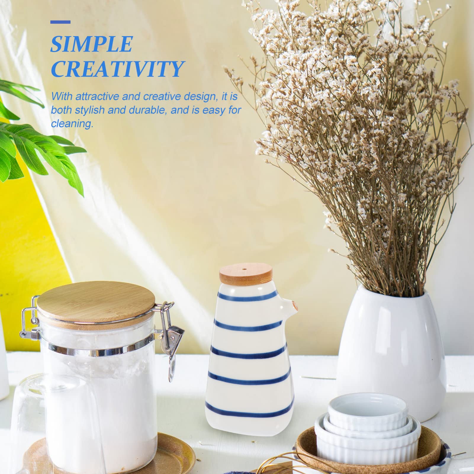 Soy Sauce Bottle Vinegar Cruet Ceramic Japanese Vinegar Cruet Porcelain Oil Bottle Ceramic Vinegar Bottle Seasoning Dispenser - View #14