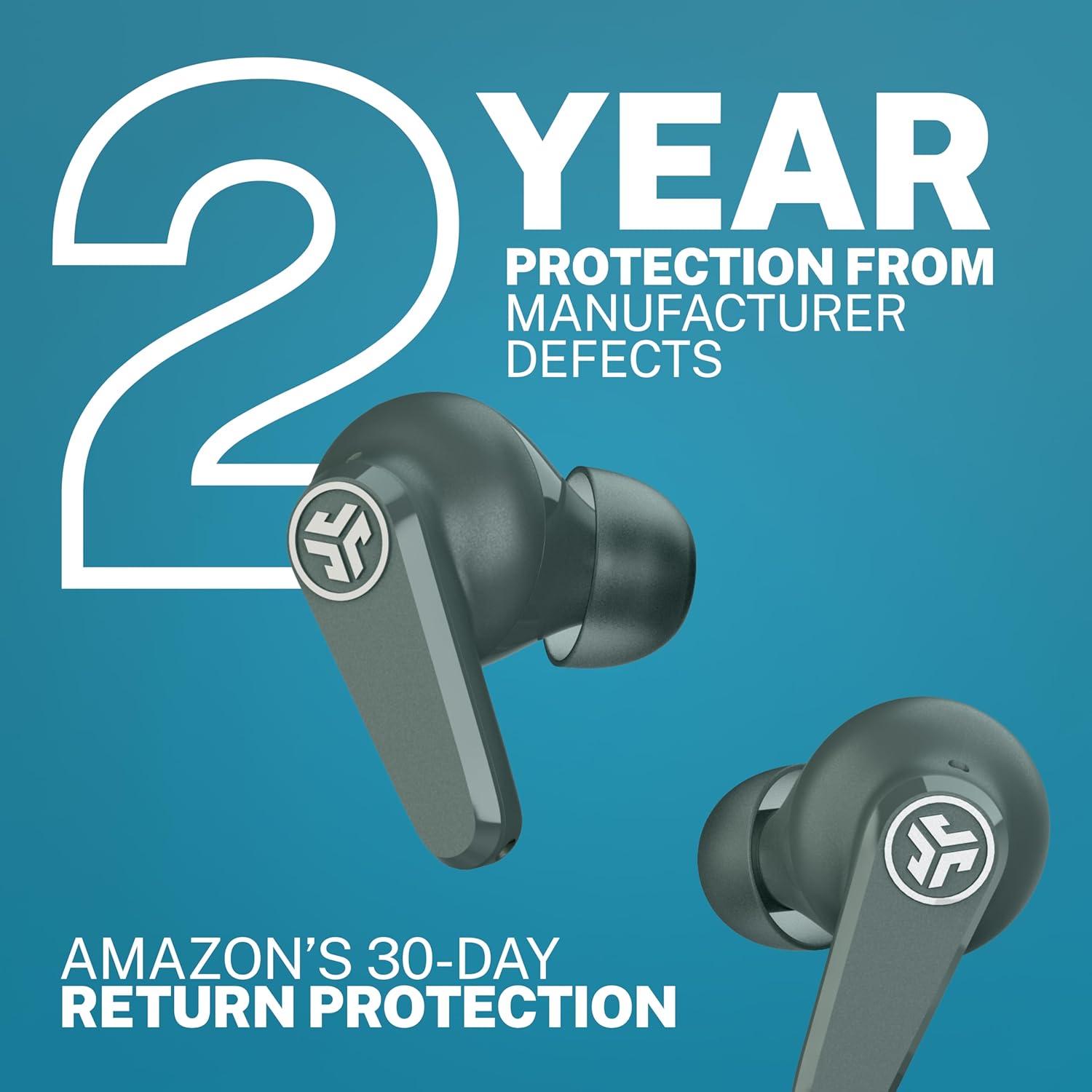 JLab Go Pods ANC True Wireless Bluetooth Earbuds & Charging Case, Hybrid Active Noise canceling + Be Aware for Safe Listening, 26+ Hours Total Playtime, Clear Calls, Custom Sound via App, Black - Image 2