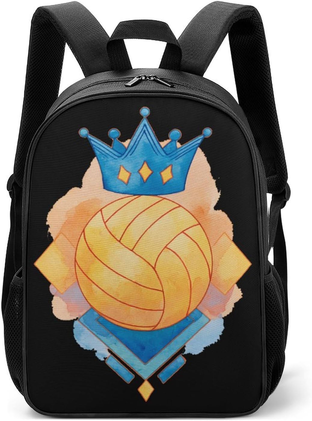 Sport Volleyball Ball Unisex Backpack Daypacks Large Capacity with Side Pocket Laptop Bag for Travel