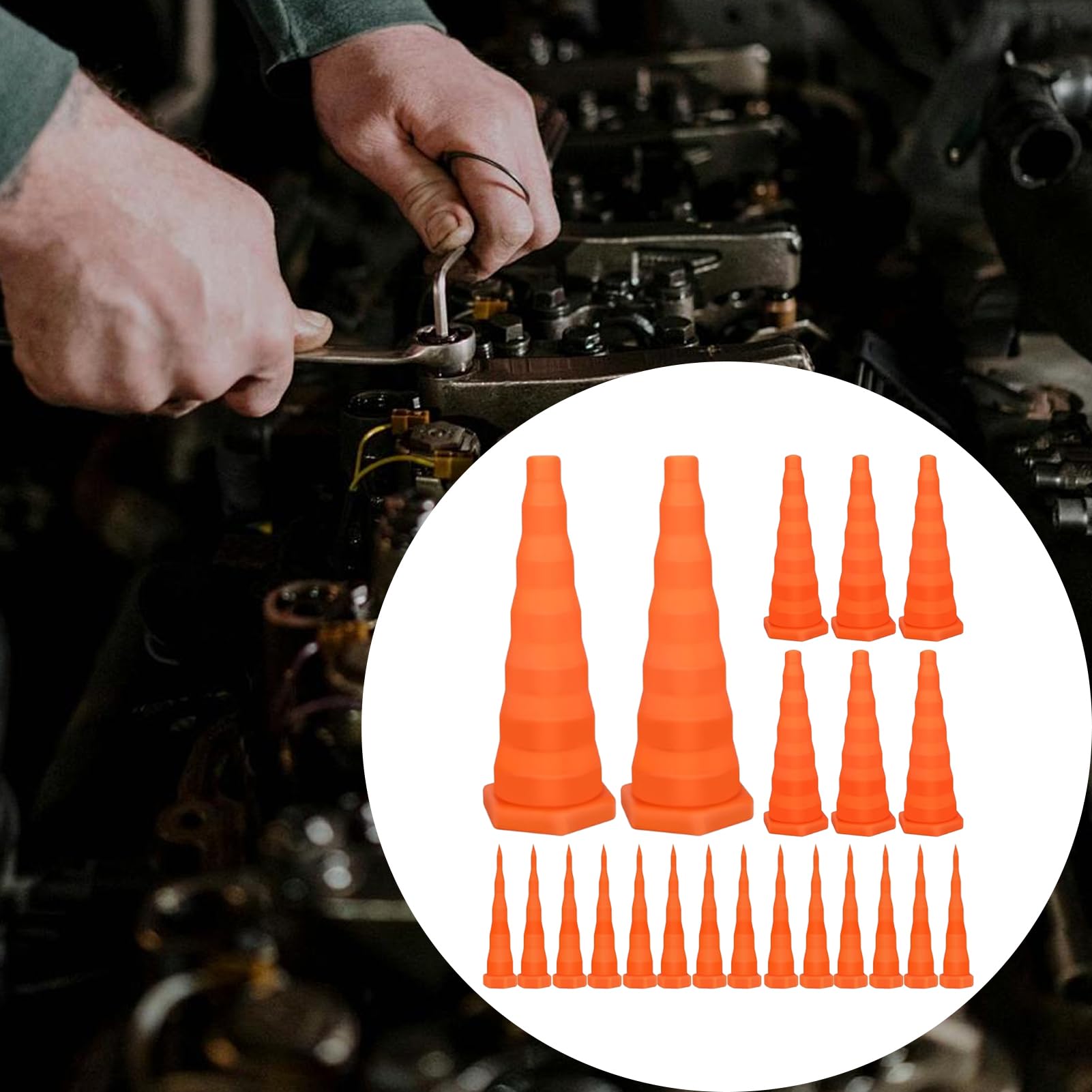 Tappo idraulico - Parti sostituibili flessibili resistenti all'olio in silicone - Tappi di servizio 'olio idraulico | per macchine di ingegneria attrezzature agricole irrigazione officina