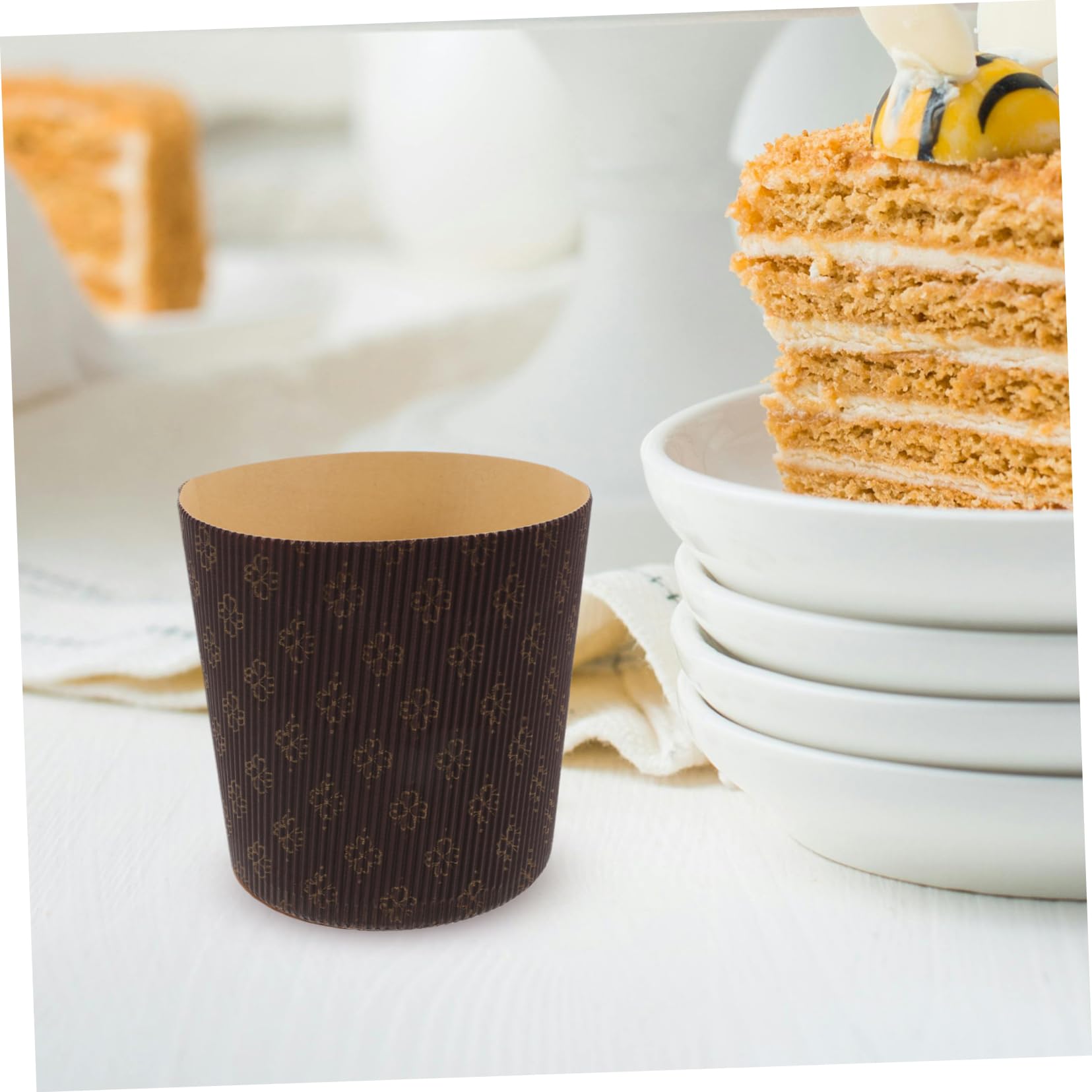Moldes de Papel para Panettone 25 Piezas Marrón, Papel