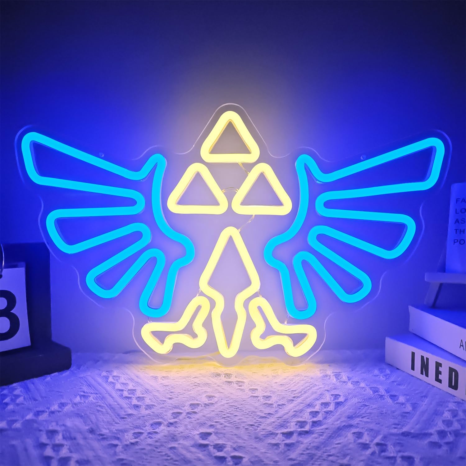 LOZ Gaming Neon Sign Dimmable Game Neon Sign for Gamer Room Decor Neon Lights for Bedroom Boys Teen Gaming Zone Party Decoration