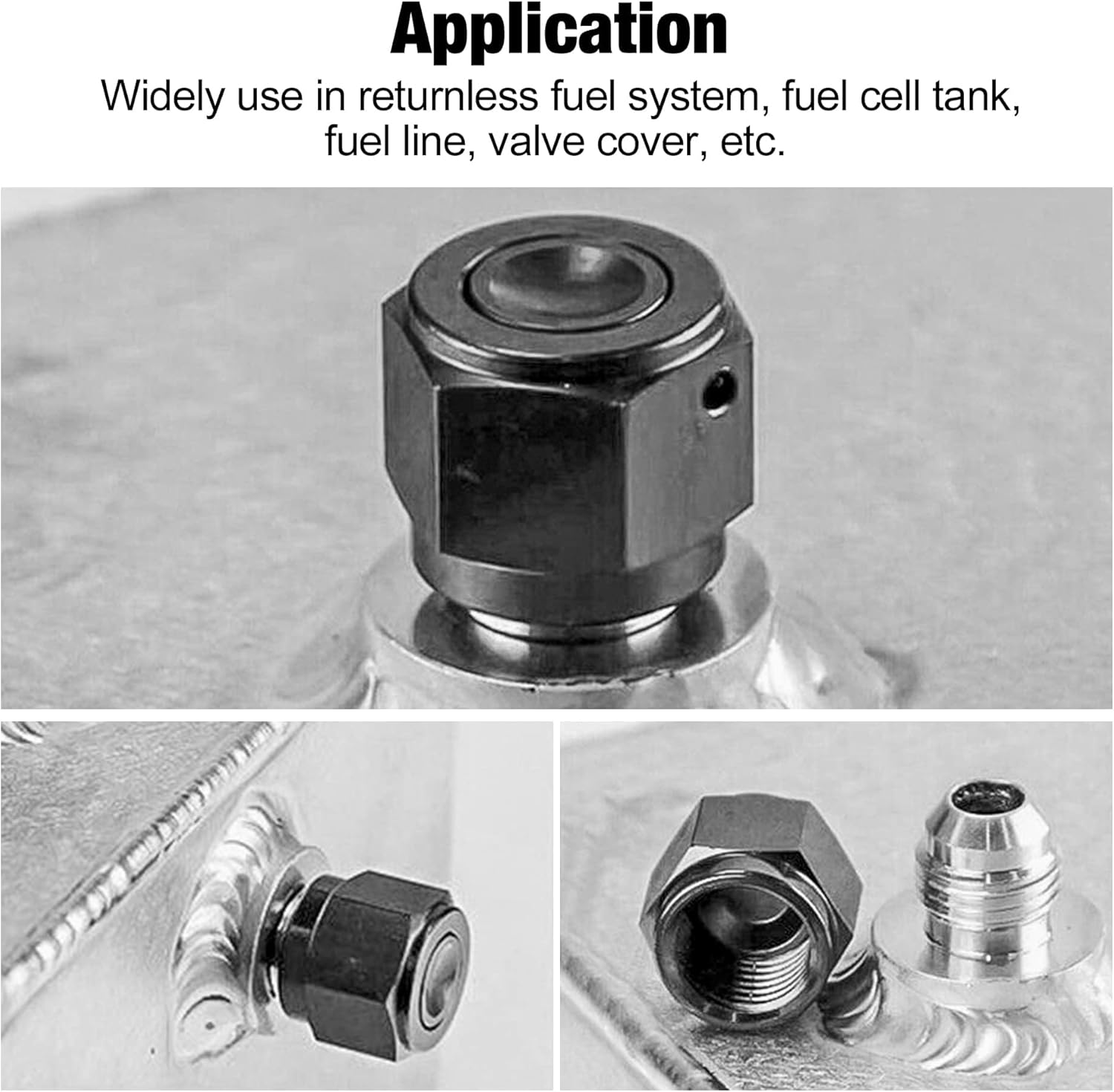 EVIL ENERGY 16AN Flare Cap Block off Fitting Plug Black 2PCS