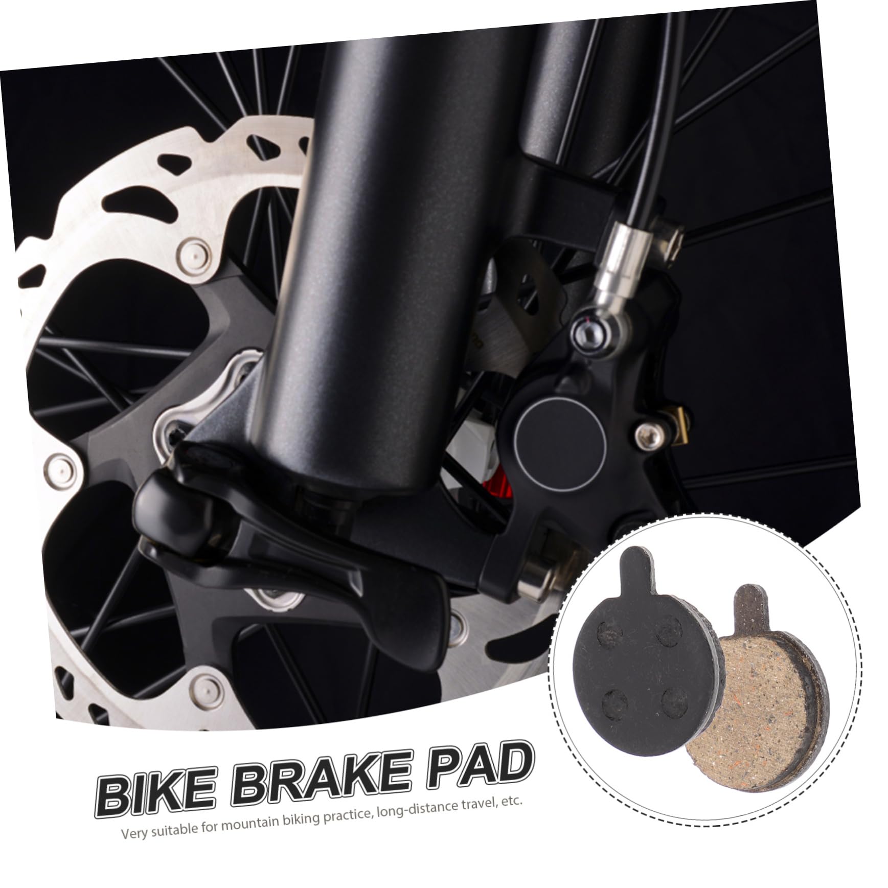 YARNOW Plaquettes De Frein À Disque De Vélo Quatre Tapis De Vélo Jante Electric Bike Vélo Electrique Disque De Frein VTT Frein De Vélo Portable Semi-métal Black
