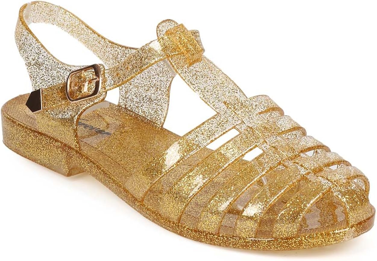 girls glitter jelly shoes