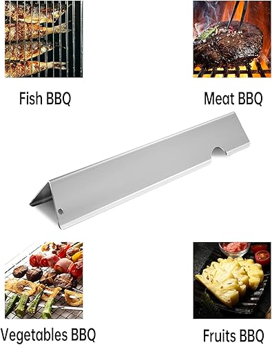 Miniatura 6 de Kalomo Barras aromatizantes para parrilla Weber Genesis II E-310, 66795 66032 Weber Genesis 2 LX 300 S-310 E-315 S-315 E-335 S-335,Barras de sabor