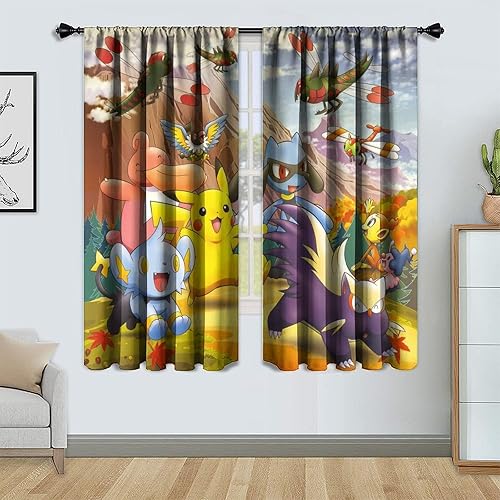 Miniatura 3 de NUOMANAN Cortinas opacas para habitación de niños, 55 x 63 pulgadas, cortinas opacas con bolsillo para barra, cortinas opacas con aislamiento