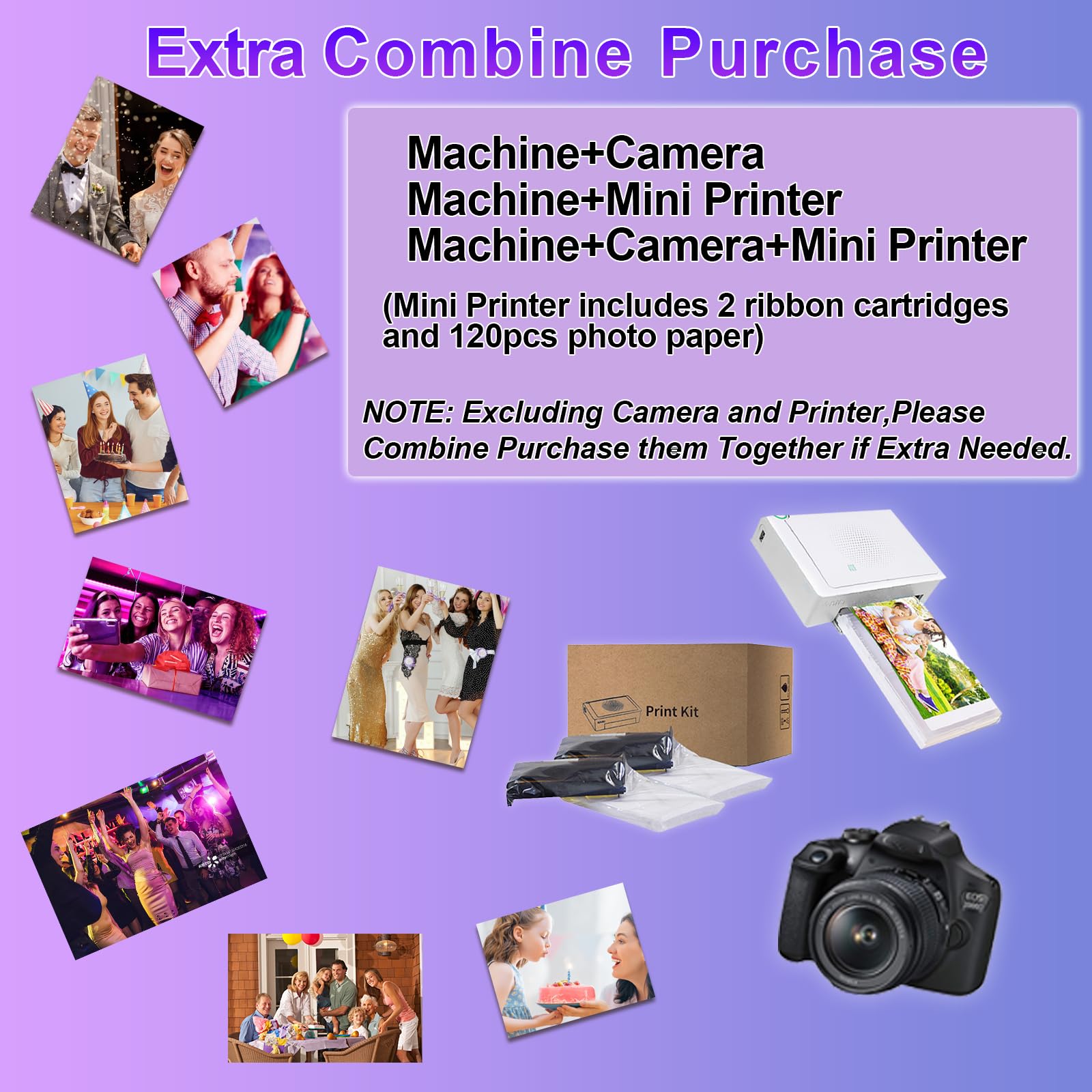 Cabina de fotos compatible con iPad de 10.2 a 13 pulgadas con luz RGB y soporte de carcasa de linterna, máquina de fotomatón para selfie, para eventos, alquiler, boda (blanco, máquina de