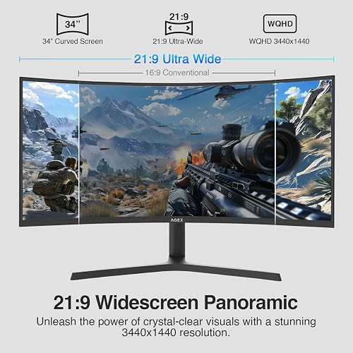 Z-Edge AGEX Écran PC Gaming Incurvé 34 Pouces 240Hz 3440x1440 1500R 1ms - 3
