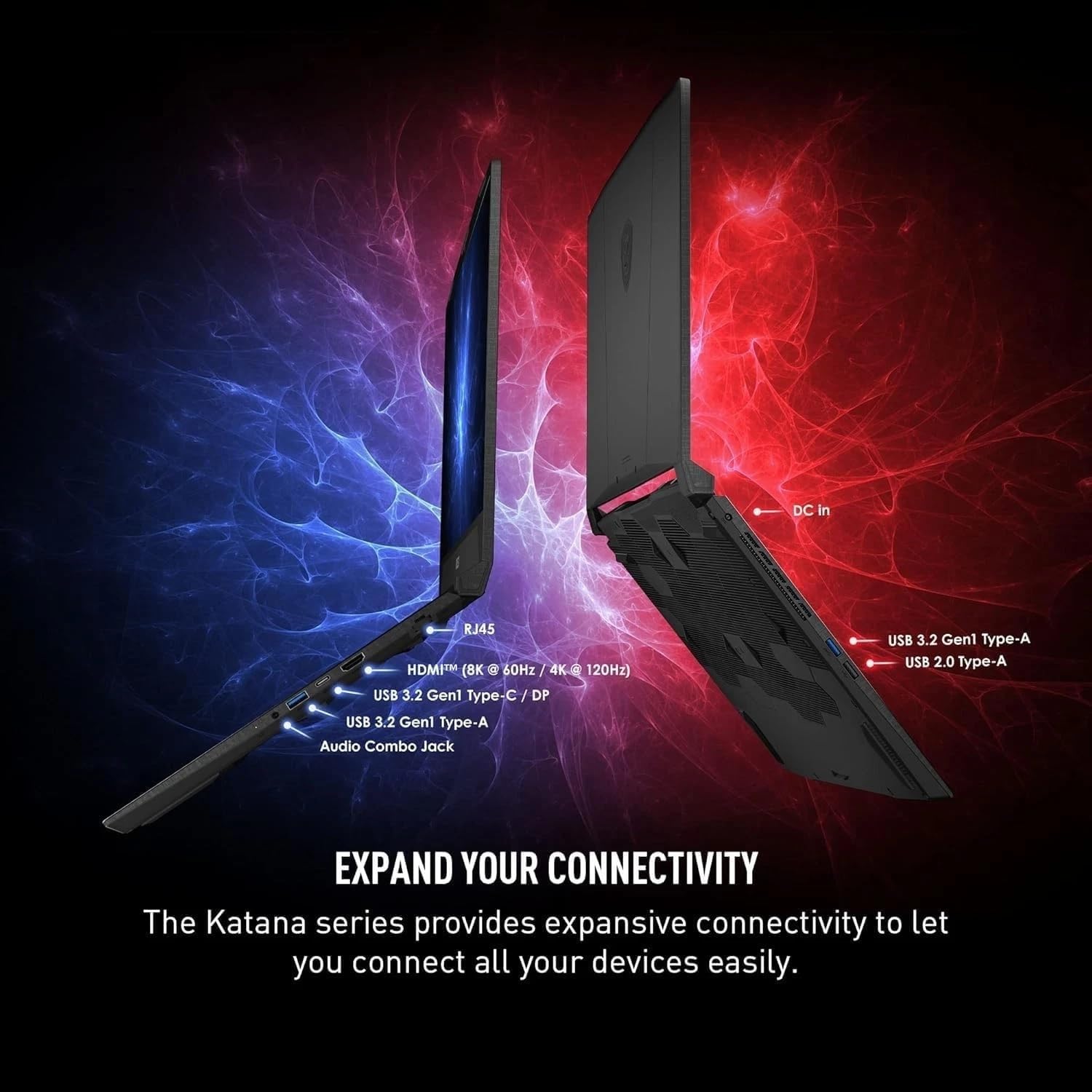MSI Katana 15HX Gaming Laptop, NVIDIA GeForce RTX 5070 8GB GDDR7 GPU, 14a generazione Intel i7-14650HX, 15.6" 165Hz 2.5K QHD, 64GB DDR5 RAM, 2TB SSD, RGB KB, Copilot AI, Win 11 Pro, W/Accessories