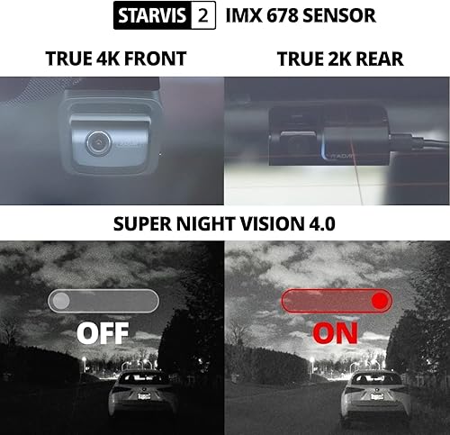 Miniatura 3 de THINKWARE U3000 4K Dash Cam delantera y trasera 2CH STARVIS 2 Sensor visión nocturna súper visión para cámara de coche 5GHZ WiFi GPS Radar modo de