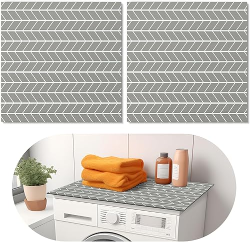 2 fundas para lavadora y secadora para la parte superior, 27 x 27 pulgadas, antideslizante, de silicona, para lavadora, secadora, a prueba de polvo