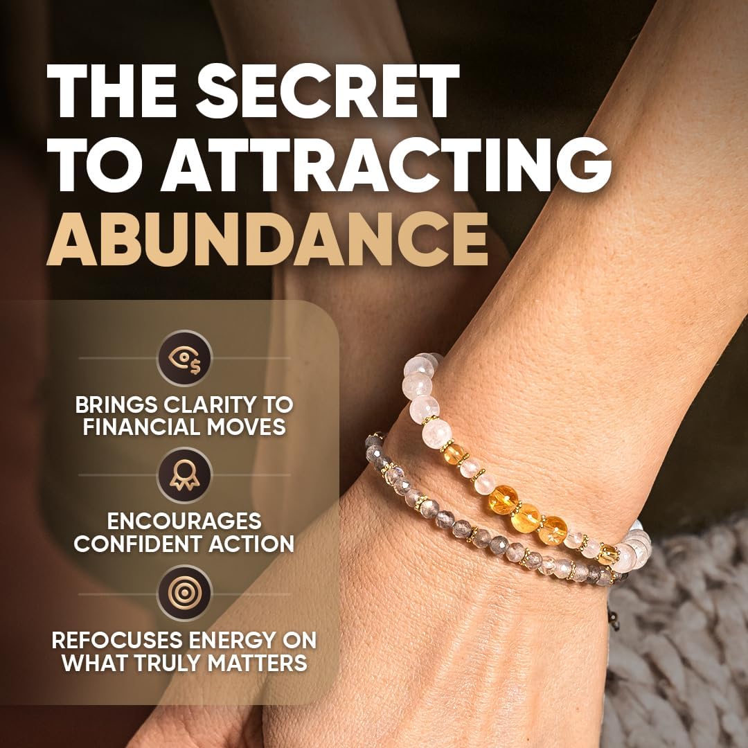 Conscious Items Wealth & Manifestation Bracelet for Women & Men, Prosperity Bracelet with Money Crystals & Natural Stone for Abundance, Goal Attraction, & Positive Intentions - Image 2