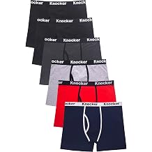 Knocker Mens 4 Pack of Stretch Cotton Color Boxer Briefs