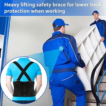 Back Brace Lumbar Back Support Belt for Women and Men - Lower Back Pain Relief - Heavy Lifting Support with Removable Adjustable Belt for Moving and Warehouse,M/L(30-37)