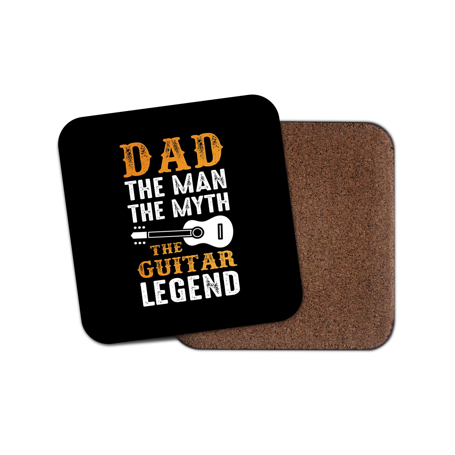 Destination Vinyl Ltd Multicolor Guitar Legend Coaster - Dad Father's Day Man Myth Fun #19207