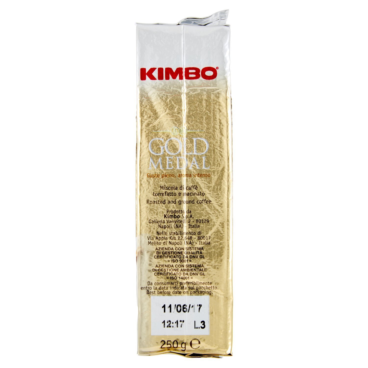 8x KIMBO Gold Medal für Mokka Kaffee gemahlen Italienisch Espresso 250g