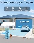 (2026 Mise à jour) 4K PoE PTZ Système de caméras de sécurité, 4 Extérieur PTZ Caméras, 8CH NVR avec 10.2" IPS Affichage, 130° Angle large, AI Détection humaine, PIR Motion, 2-Way Audio, IP66, L'application gratuite, 1TB HDD