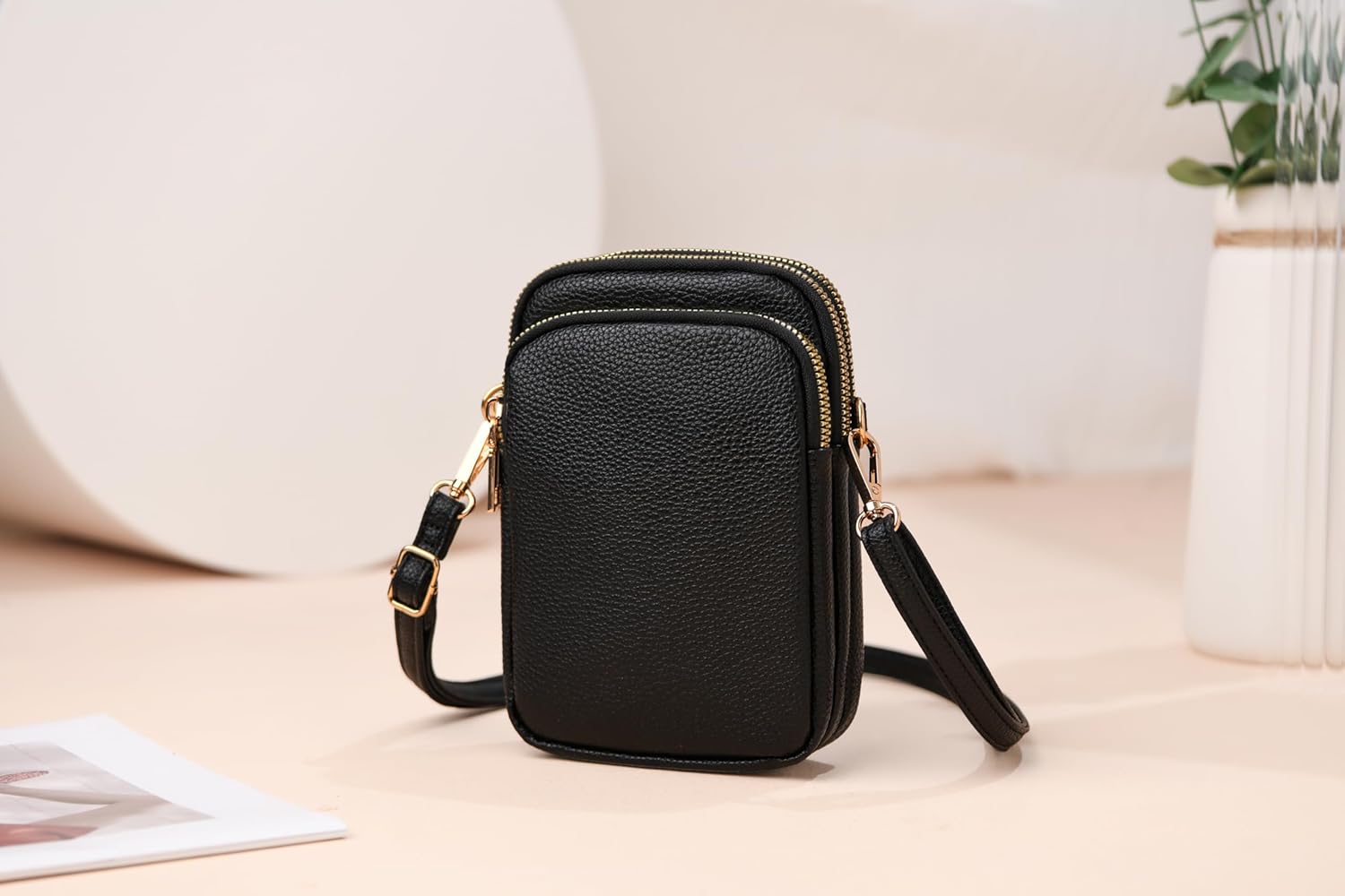 JANKS Small Crossbody Bag for Women Mini Cell Phone Bag Travel Pouch Wallet Purses Adjustable Over Shoulder Strap - Image 4