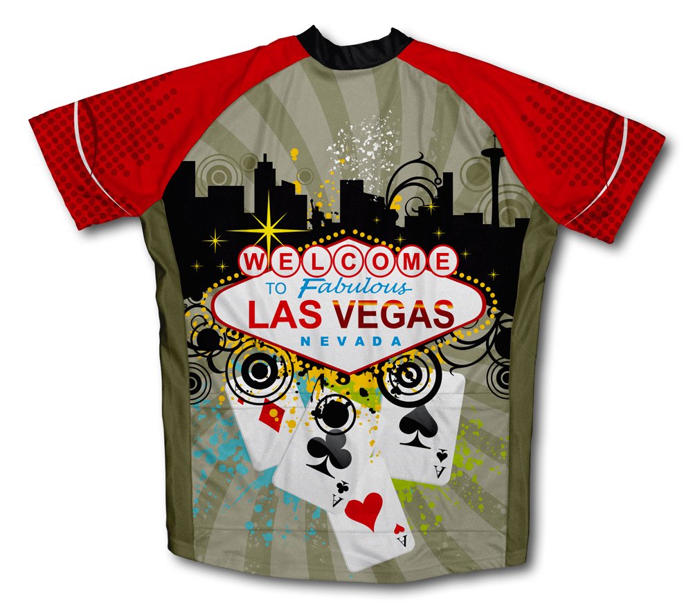 ScudoPro Las Vegas Fever Short Sleeve Cycling Jersey for Men - Size M Gray