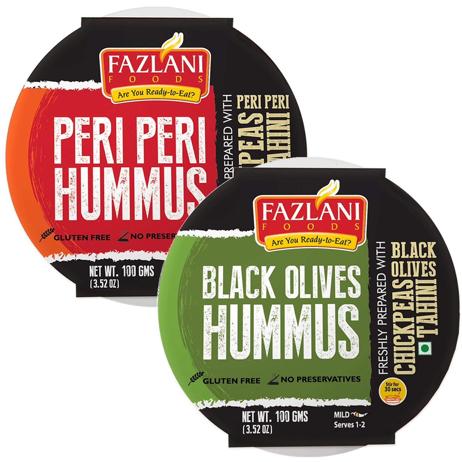 FAZLANI FOODS Exotic Peri Peri and Black Olives Hummus Dip, Made of Chick Peas & Tahini - Pack of 2 (125gm Each) (B07Y61C988) Amazon Price History, Amazon Price Tracker