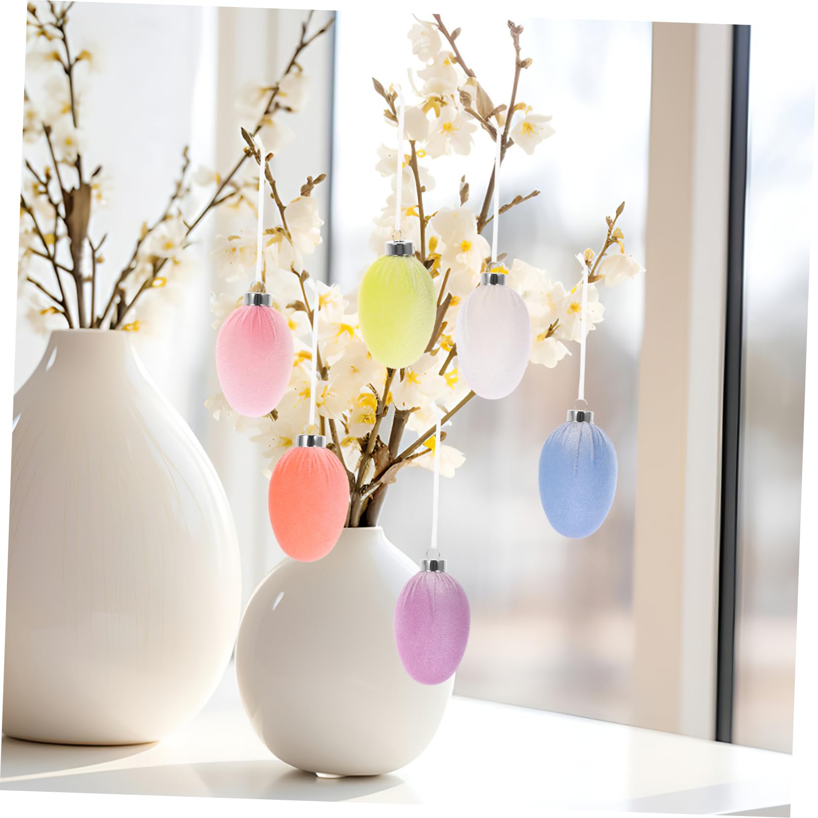 Ciieeo STK Ostereier Easter teigroller Ostern zu Ostern 0stergeschenke Eier-Anhänger Festival-Szene-Anhänger Osterdeko hängende Dekorationen Osteranhänger Beflockung