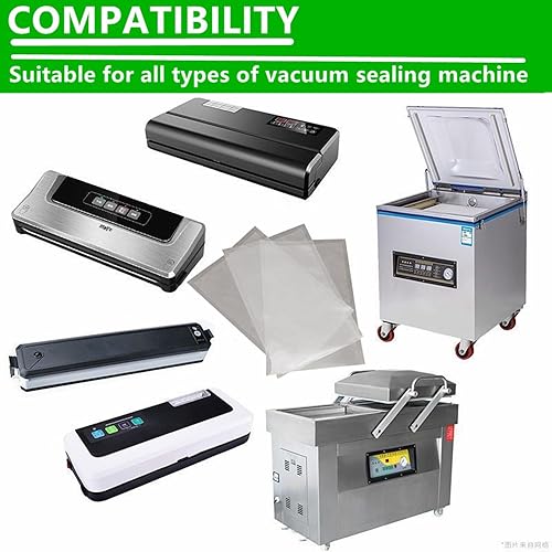 Miniatura 6 de Bolsas selladoras al vacío para guardar alimentos, 100 cuartos de galón de 4 x 6 pulgadas, bolsa precortada de grado comercial, bolsas de vacío de