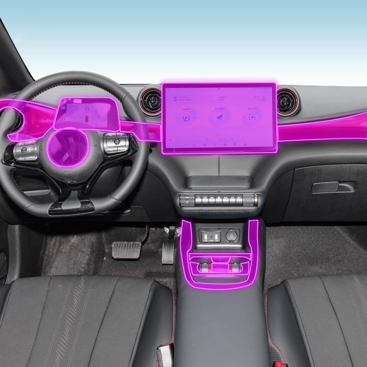 Protection Écran LCD Intérieur PPF Haute Résistance pour BYD Dolphin - 3