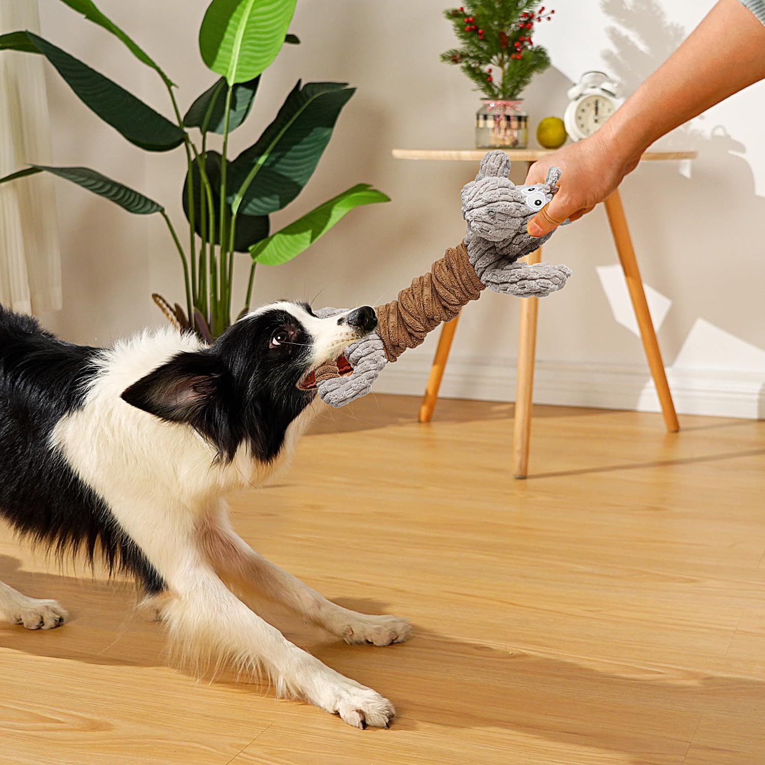 Sedioso Giocattolo per cani che squittisce, giocattolo interattivo per cani di taglia grande, resistente, giocattolo interattivo per cani di taglia piccola, media e grande (serie Tug of War, asino)