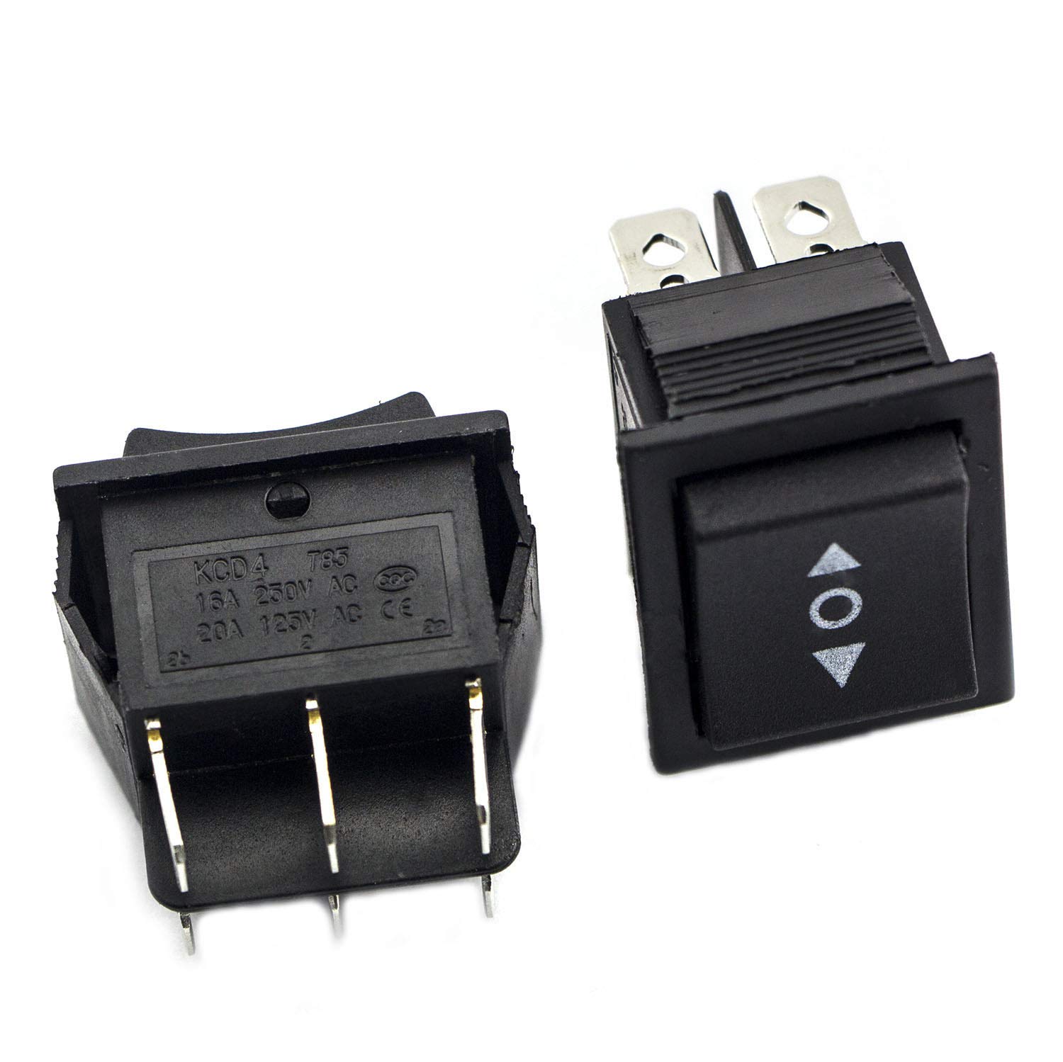 Lighted Rocker Switch ON-OFF-ON, 6-Pin, 16A 250V AC - For Industrial & DIY Projects