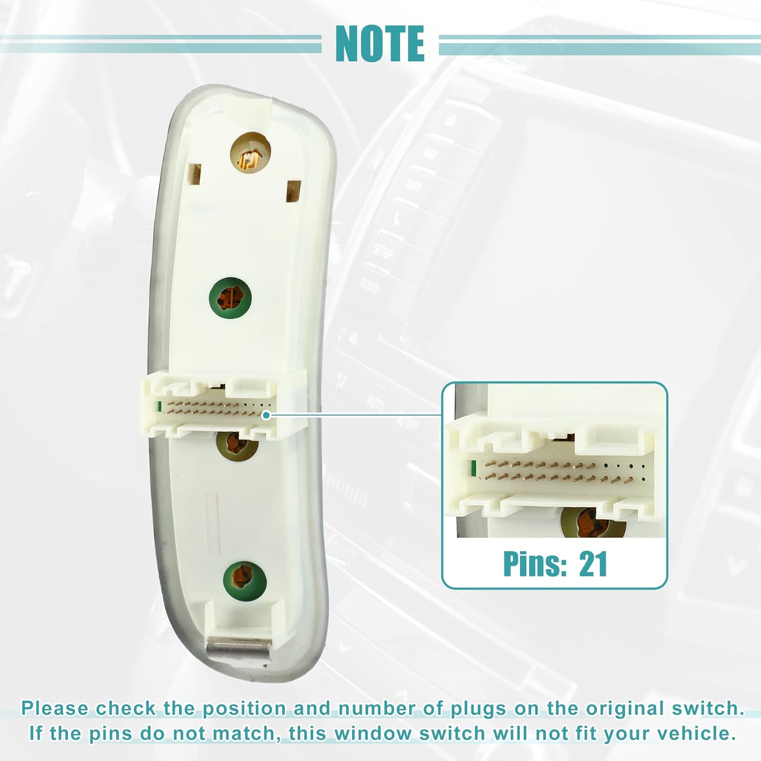 ACROPIX Left Driver Side and Passenger Side Power Window Switch Fit for Chevrolet Corvette C5 Base 5.7L 1997-2004 No.19209381 - Pack of 2