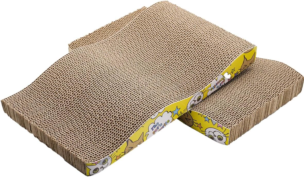 cat Scratching Board,Super Durable Paper Leather Pads,Premium Cardboard cat Scratcher for Indestructible cat Scratching Board & Scratch pad for Cats Asinpa (Red Watermelon, 9.68in*8.22in*5.39in)