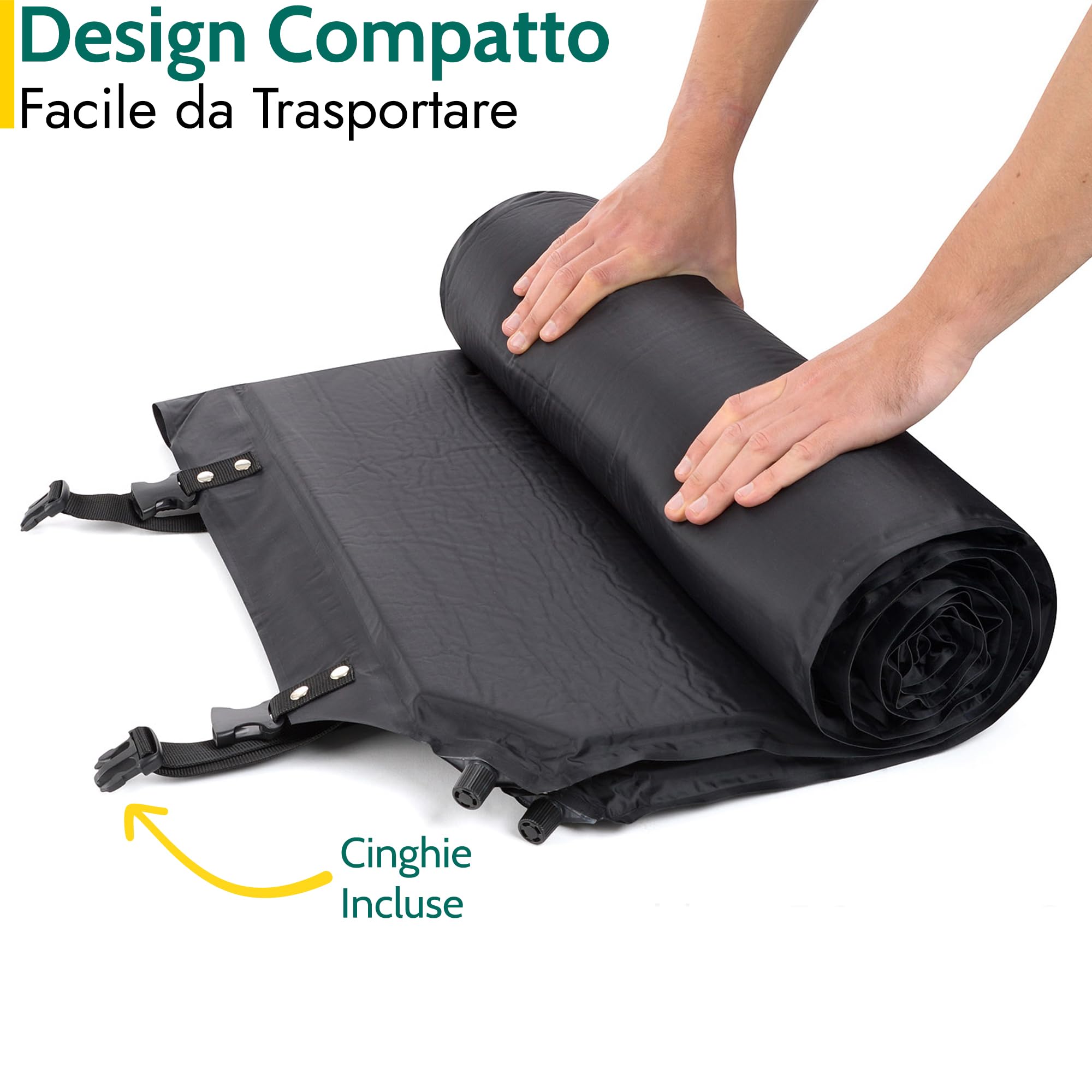 Trail Materassino Gonfiabile da Campeggio Doppio, Materassino Autogonfiante in Memory Foam da 5 cm di Spessore, Materassino da Campeggio Leggero e con Borsa per il Trasporto