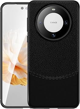 Microcase Huawei Mate 60 Pro Plus Global Leather Serisi Deri Efekt Silikon K l f - Siyah AL3337
