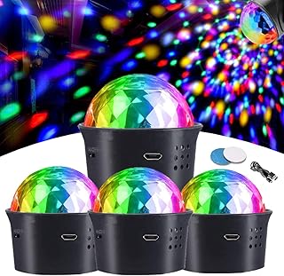 Mini Disco Ball Lights,Car LED Disco Light for Party Strobe Stage Light with Music Sound Activated Multicolor DJ Disco Party Light for Birthday Family Christmas Parties Car Wedding Festival Kids Home