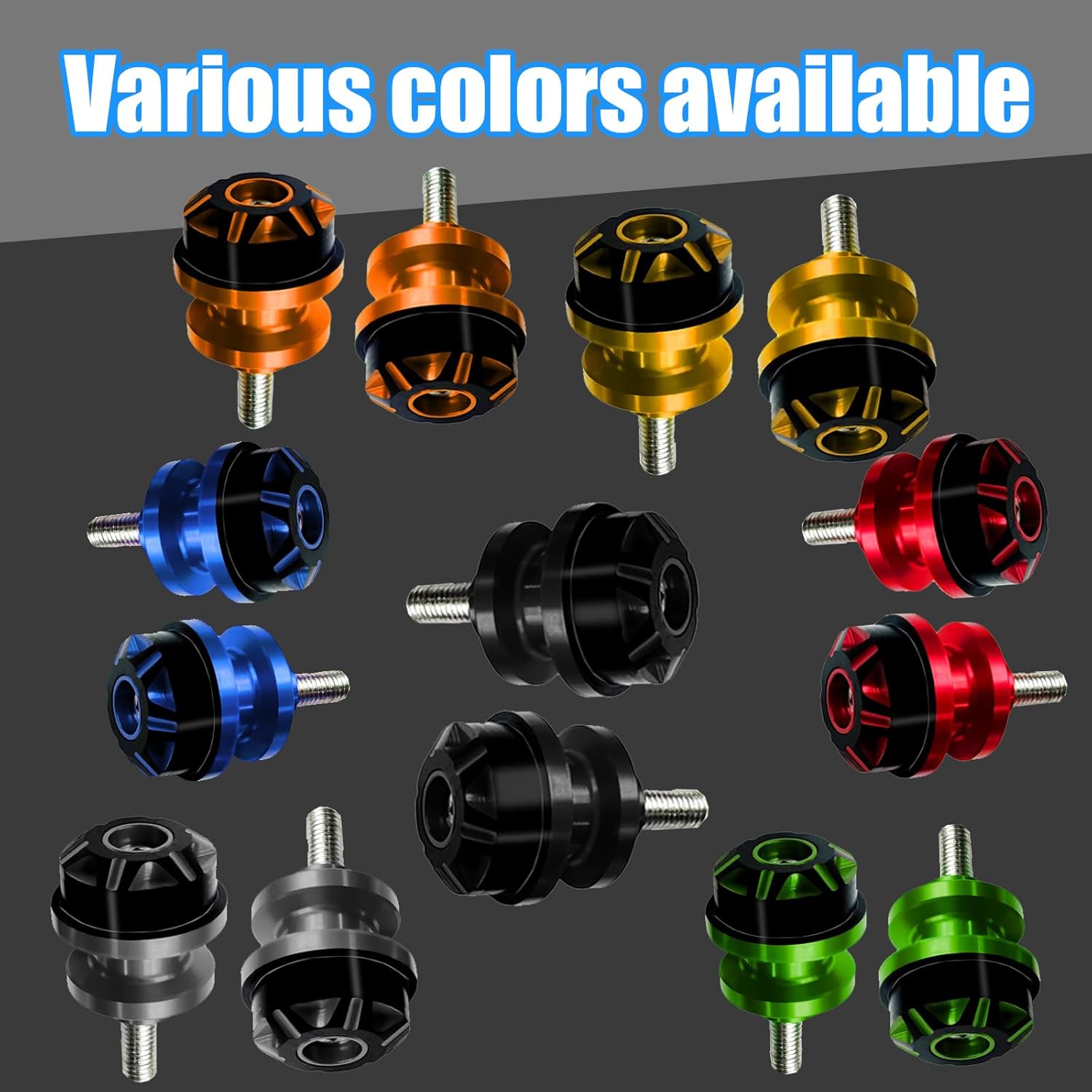 FOR GSX-8R GSX8R GSX 8R 2025 CNC Aluminum Alloy 8MM Swingarm Spools Slider Stand Screw gsx-8r 2023-2026 Motorcycle Accessories (Blue)
