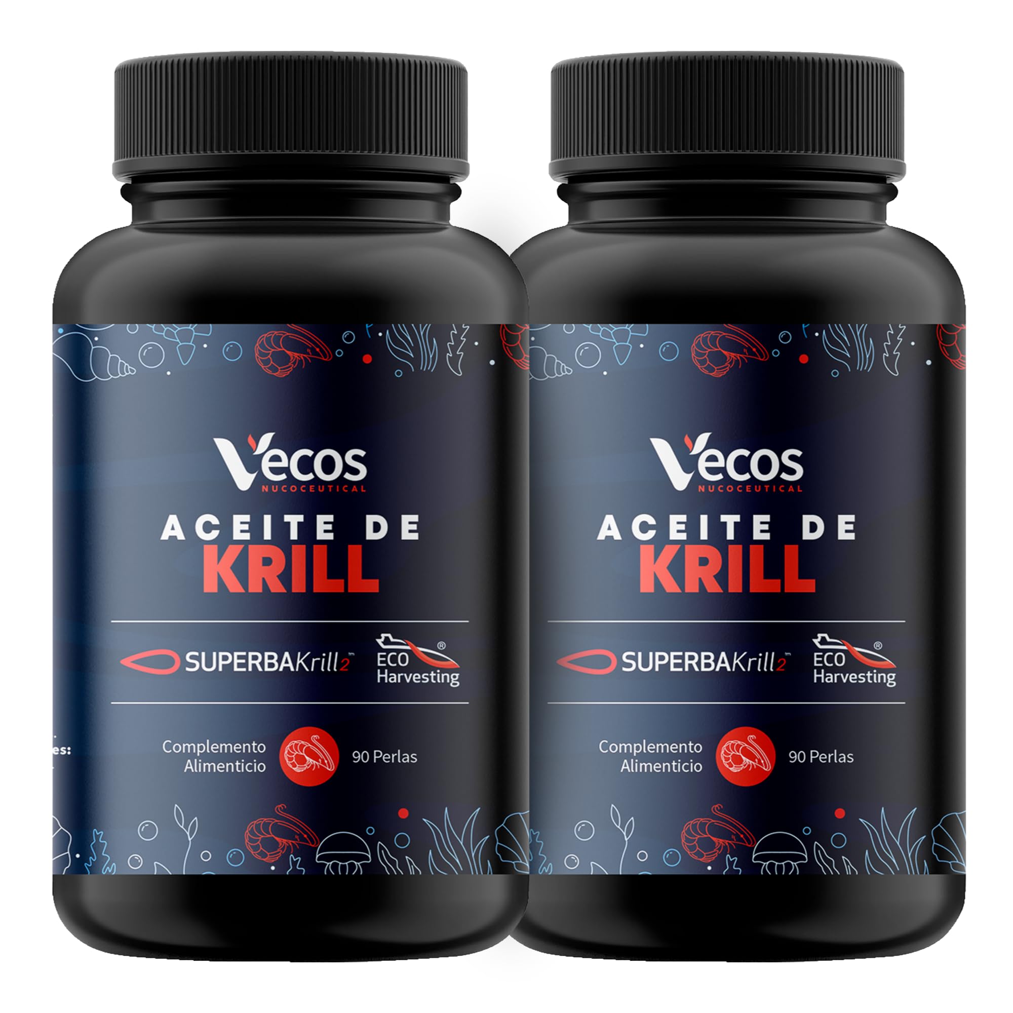 Aceite de Krill Antártico 1000mg SuperbaKrill | Omega 3 (DHA y EPA), Astaxantina Natural y Fosfolípidos Marinos, Alternativa al Aceite de Pescado