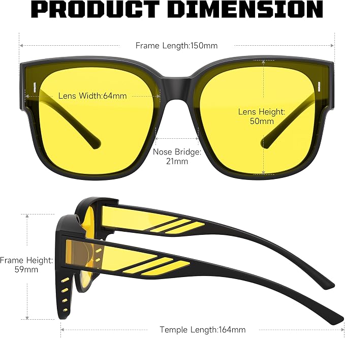 Gafas de Sol Rectangulares Polarizadas para Hombre y Mujer miniatura 4