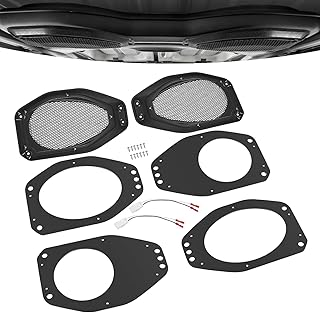 Adaptador de altavoz para Jeep Wrangler JL & Gladiator JT (2018-2024) - Juego de puerta exterior de 6,5 pulgadas con adaptador de tweeter | altavoz de techo trasero (juego de 2)