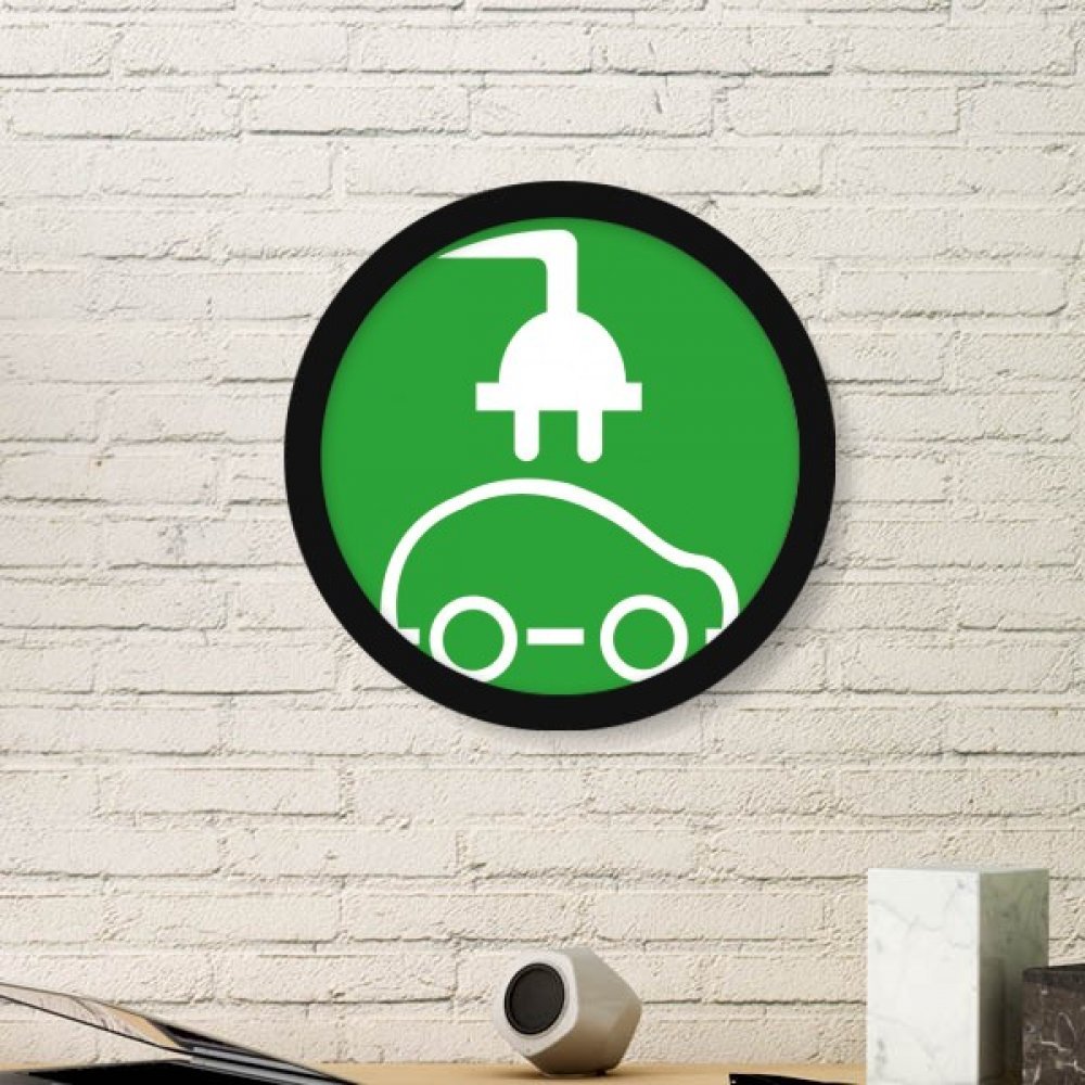 Cadre photo rond en bois avec art cartoon écologie une idée cadeau originale