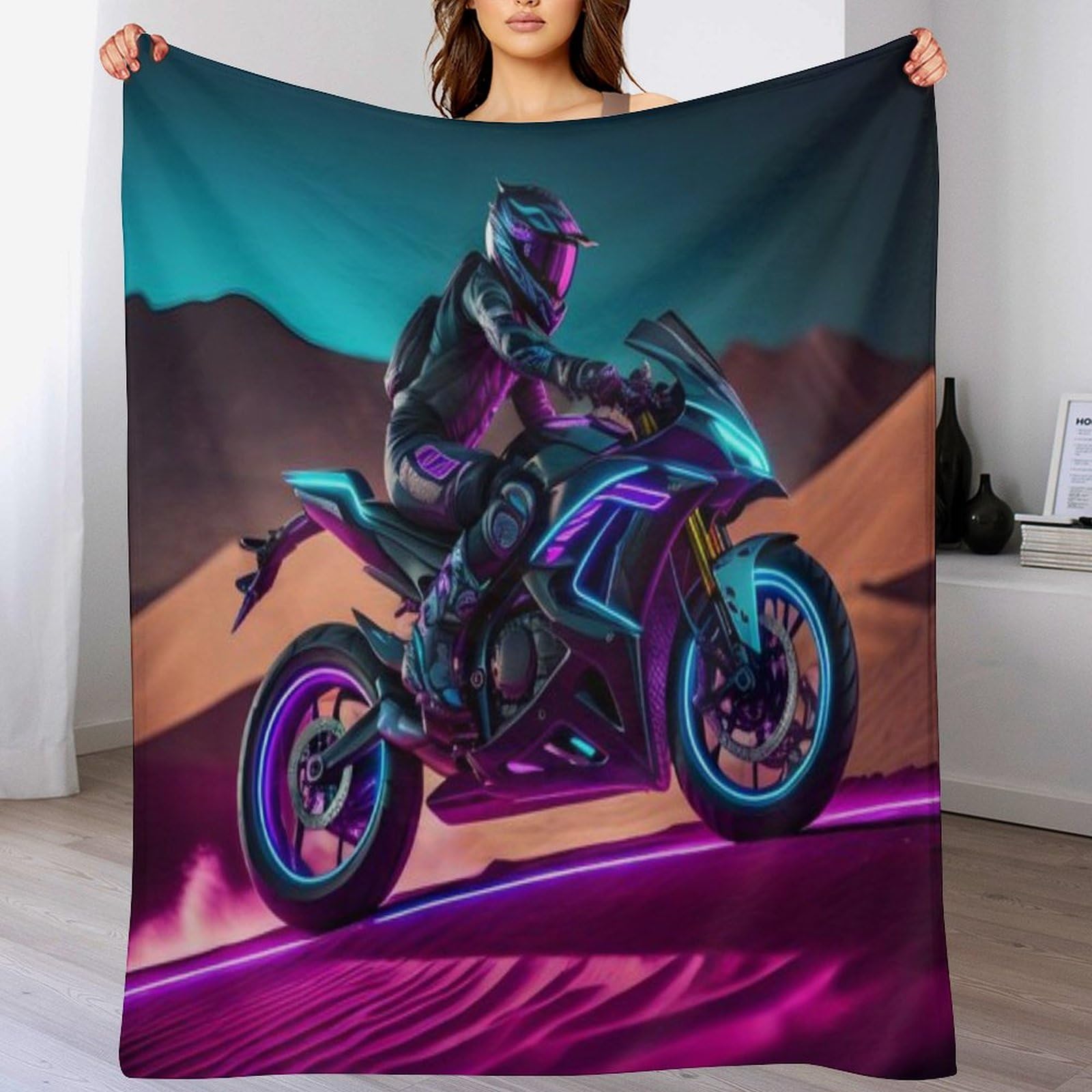 Couverture moto en polaire 130x150 plaid flannel