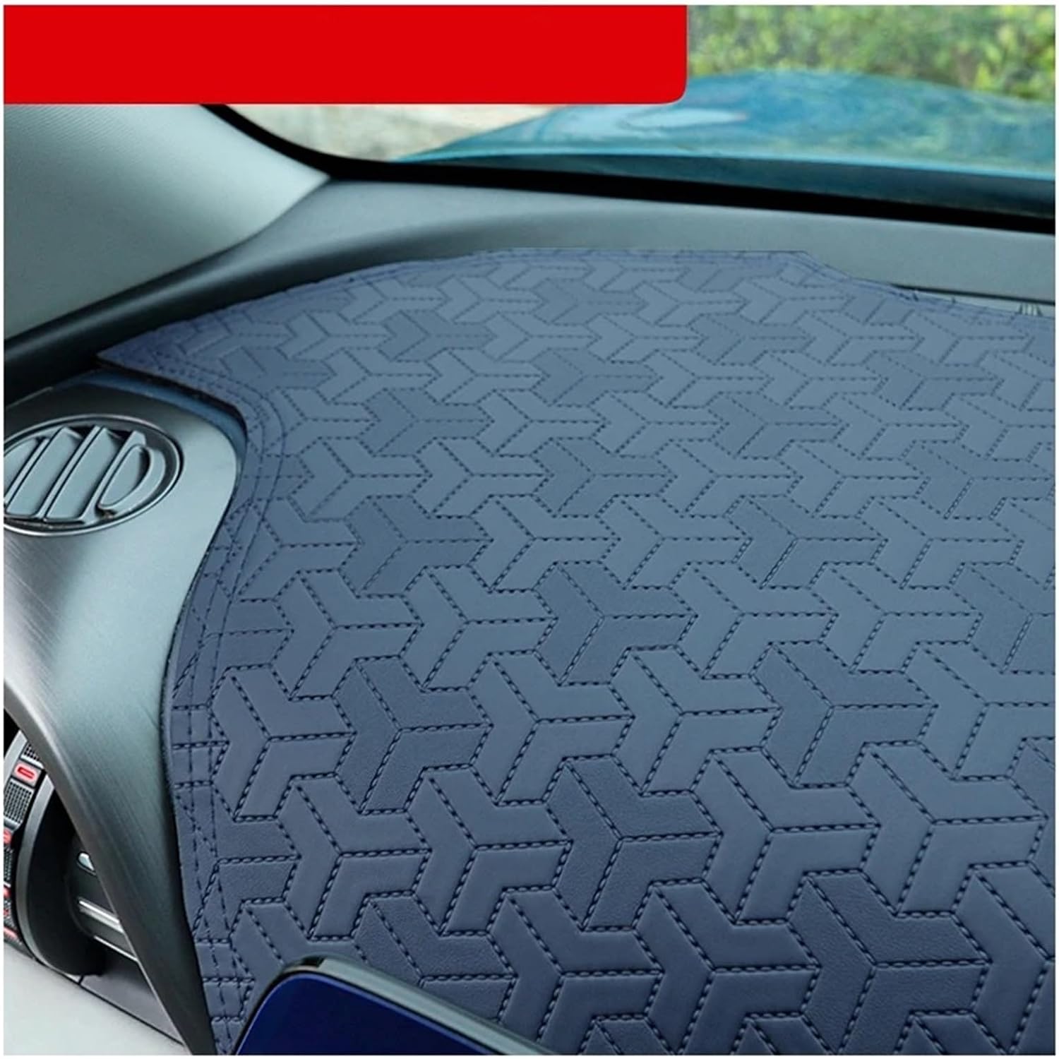 Car Accessories Fit for BYD Atto 3 Yuan Plus EV 2021 2022 2023 Atto3 Leather Car Dashboard Cover Avoid Light Pad Case Accessories Useful(RHD Embossing Blue)