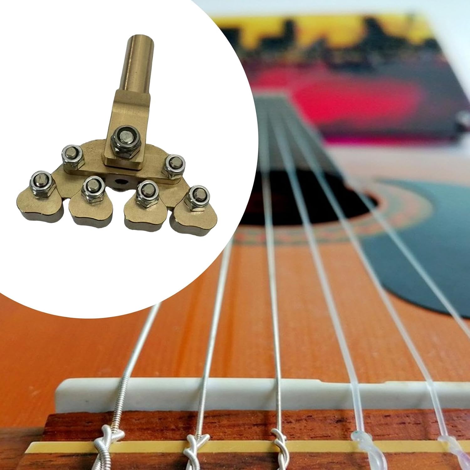 DYNWAVE Guitar Fractal Fret Press, Professional Guitar Fractal Pusher for Curvature Luthier, Lightweight Luthier Repair Tool Music Accessories for Acoustic Electric Guitar, A