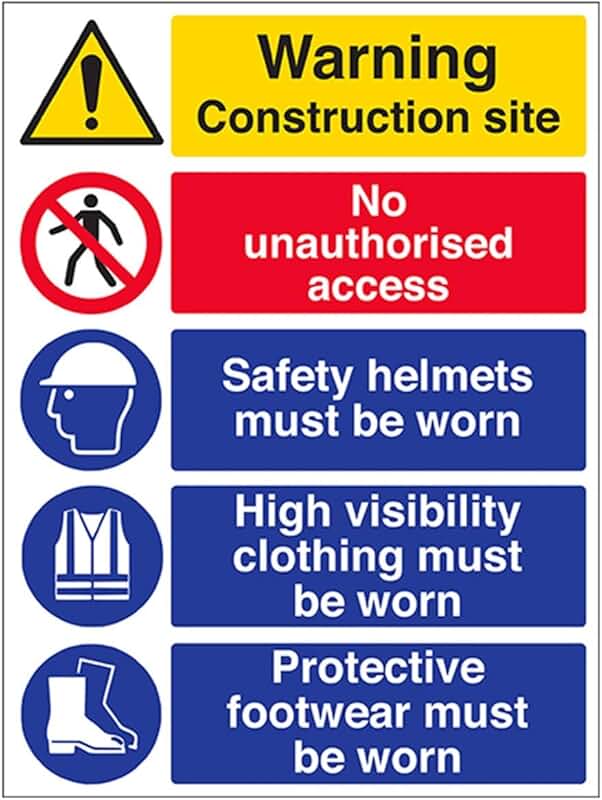 V Safety General Fire Action 5 Message Sign - Portrait - 200mm X 300mm - View #7