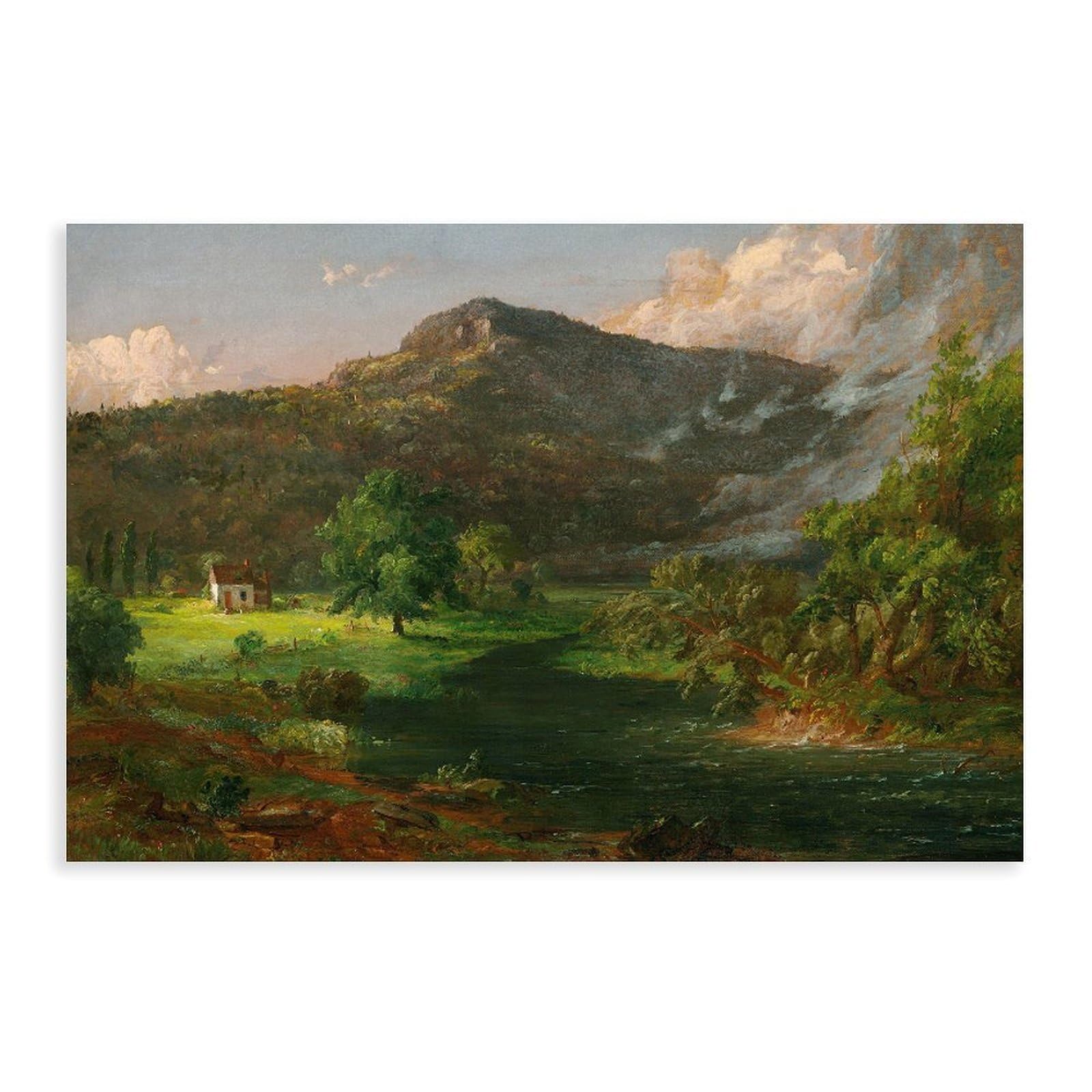 DFJyjFGJJ Jasper Francis Cropsey,Tourn Mountain,famous Art Prints Poster Print for Teen Boys Room Wall Art Canvas Painting 12" L X 18" W