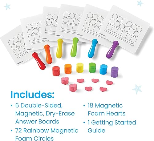 Miniatura 2 de hand2mind Elkonin Box - Tablero magnético de respuestas, paletas de mapeo de palabras, cajas Elkonin Board de mezcla de borrado en seco, conciencia