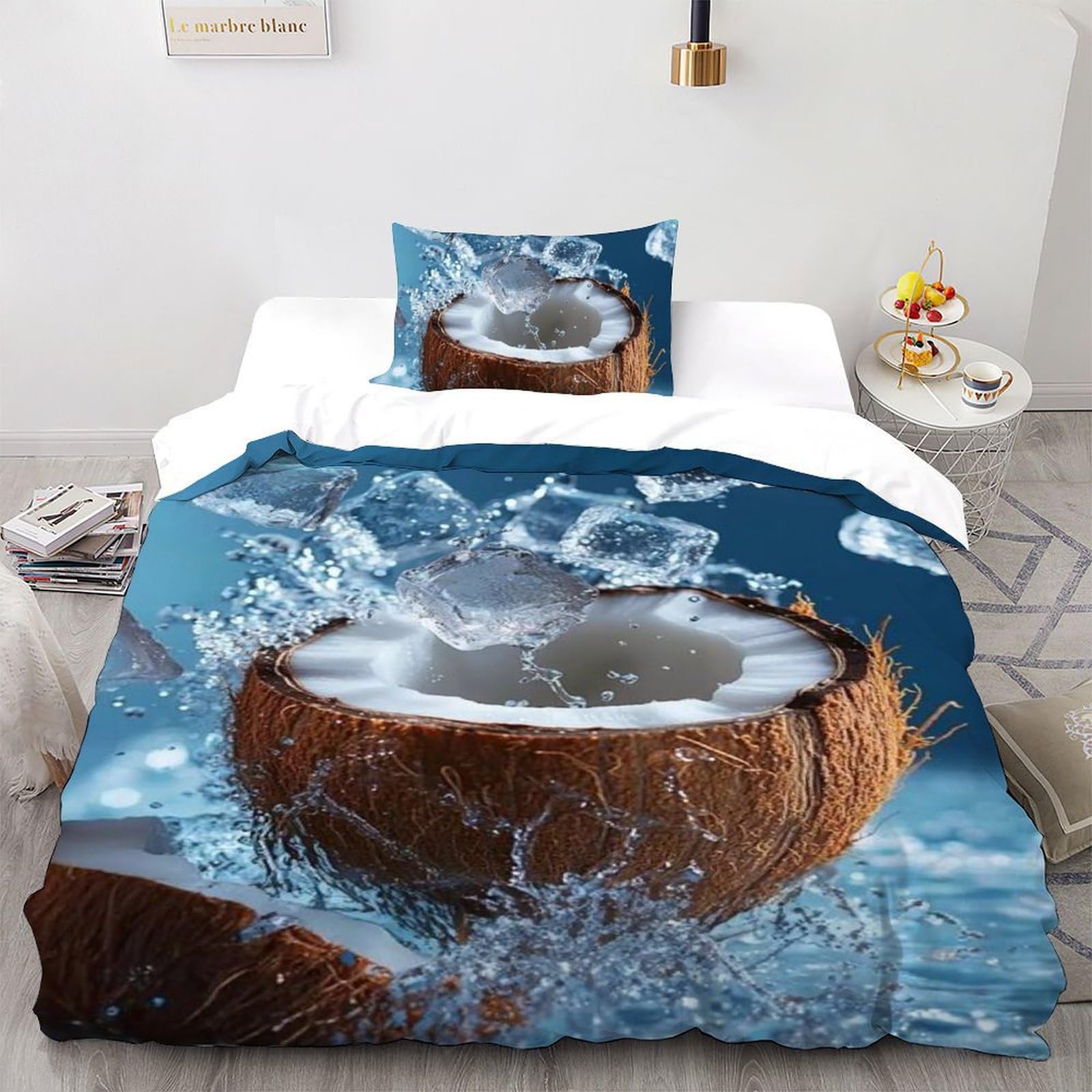 Housse de couette single en microfibre thermorégulatrice imprimé 3D c'est cool