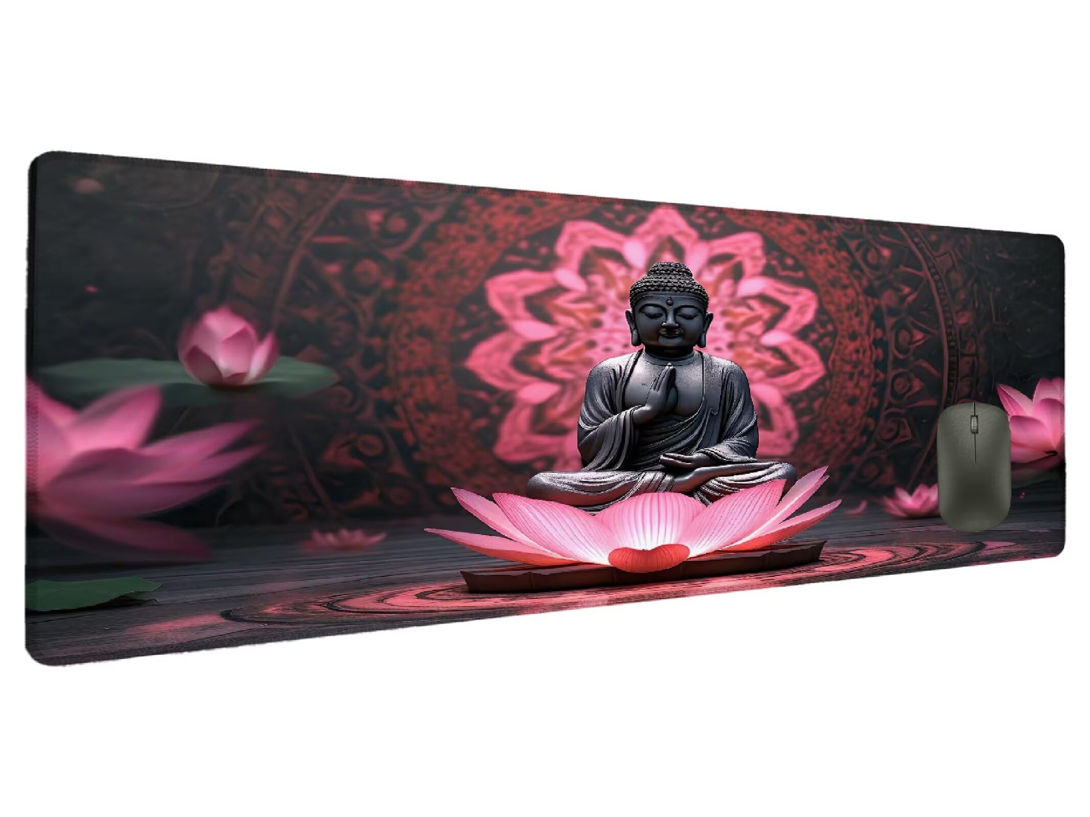 Podkładka pod mysz w stylu retro, Zen, XXL, 1500 x 800 mm, podkładka pod mysz, dla graczy, duża mata na biurko, dekoracja, wodoodporna, antypoślizgowa, gumowa podstawa, ochrona biurka, M-7