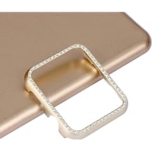 Compatible with Apple Watch 38mm 40mm 41mm 42mmm 44mm 45mm Face Covers Diamond Bling, Lightweight Metal Stainless Steel Bumper Case Protector Shell Compatible with iWatch Series SE 9 8 7 6 5 4 3 2 1